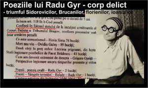 &rdquo;Corpuri delicte - Poezii Radu Gyr&rdquo; - decizie a Justiției rom&acirc;nești