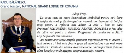 Curentul continua seria dezvaluirilor despre masonii din Romania. Masonii la ora alegerii unui nou sef.