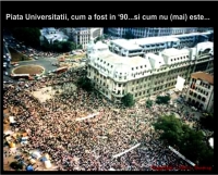 ...la debutul unei noi zile de batjocura a spiritului Pietei Universitatii. 